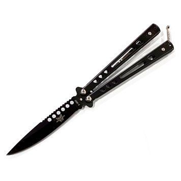 Ніж-метелик Benchmade F-892 з кліпсою 22 см Чорний 7_00522 фото