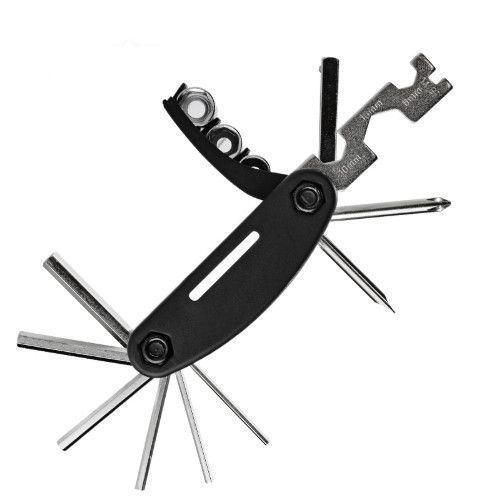 Мультитул для велосипеда Multitool 16 в 1 с чехлом Черный 3_3382 фото