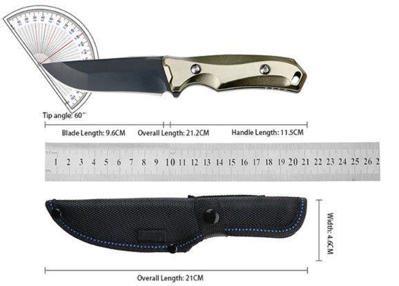 Мисливський ніж Santia A550 з чохлом 21 см Чорний 7_00059 фото