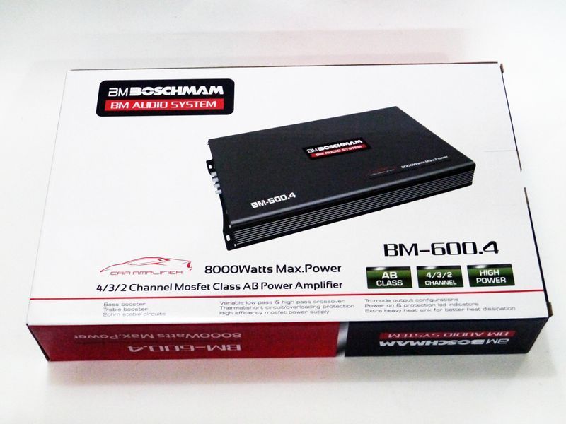4-канальный усилитель Boschman BM Audio BM-600.4 8000W для авто Black 4_00045 фото