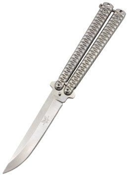 Нож-бабочка Benchmade A808 с клипсой 22.5 см серый 7_00638 фото