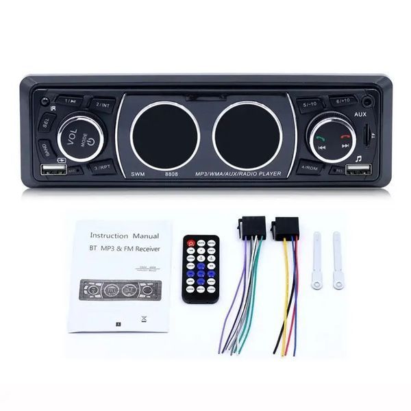Автомагнитола JSD-8808 1DIN FM Bluetooth 2xUSB microSD AUX с пультом ДУ 4x50W 3_07102 фото