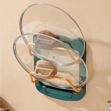 Держатель для крышек кастрюль Kitchen для двух крышек практичный и компактный 7_02480 фото
