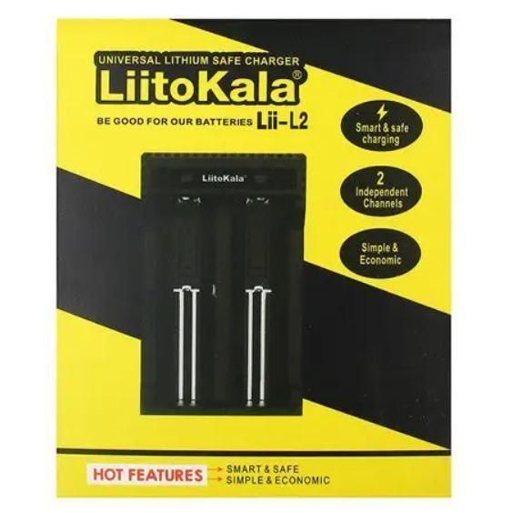 Зарядний пристрій LiitoKala Lii-L2 USB для 2 акумуляторів Li-Ion/LiFePO4/Ni-Mh Black 3_05241 фото