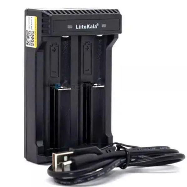 Зарядний пристрій LiitoKala Lii-L2 USB для 2 акумуляторів Li-Ion/LiFePO4/Ni-Mh Black 3_05241 фото