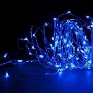 Светодиодная гирлянда "Нить" 100 LED 10 м от батареек или USB Синяя 3_01359 фото