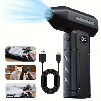 Повітродувка ZY3000 LED-дисплей 3000mAh USB Type-C Black 3_08500 фото