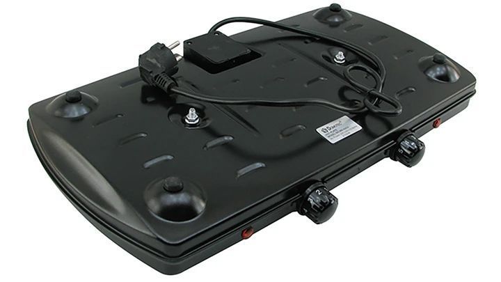 Настільна електроплита Domotec MS-5852 2 конфорки склокераміка 1200W Чорний 3_06670 фото