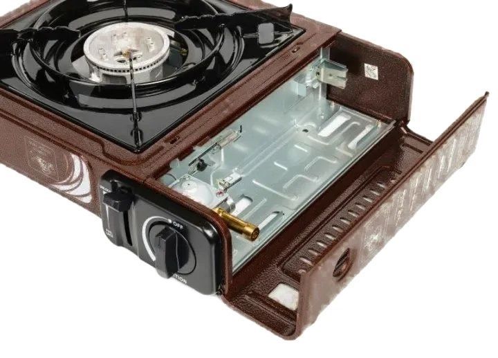 Газова плита портативна Max MS-2500LPG 2300W з кейсом Brown 3_07904 фото
