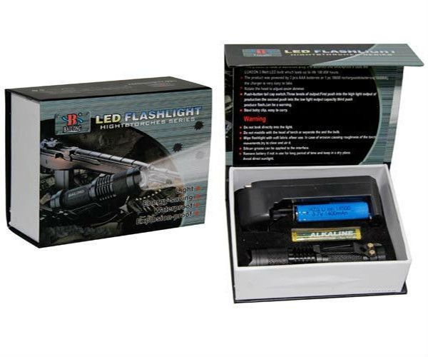 Ліхтар тактичний Police BL-8468 99000W Q5 Cree Чорний 2_000493 фото
