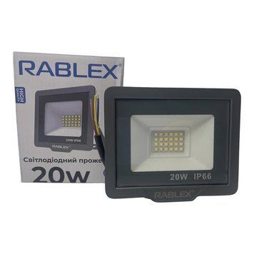 Прожектор LED Rablex RB520 мощность 20W влагозащита IP66 цвет 6000K Black 7_01949 фото