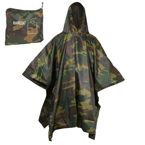 Плащ-палатка RIAS R95142 с капюшоном 100x140 см Camouflage 7_03246 фото