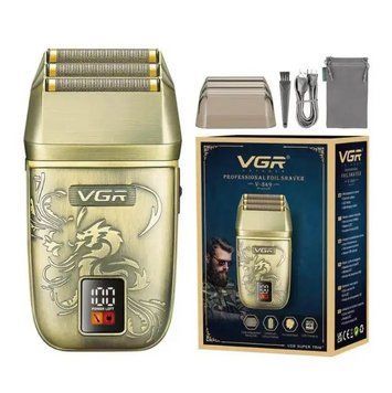 Акумуляторна електробритва VGR V-349 з дисплеєм та захистом IPX6 5W Gold 3_06967 фото