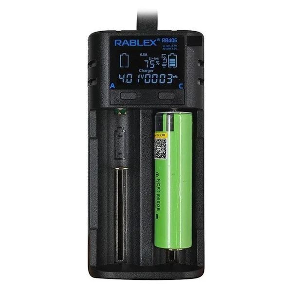 Зарядний пристрій Rablex RB406 для двох акумуляторів Li-Ion Ni-MH з екраном 7_01673 фото