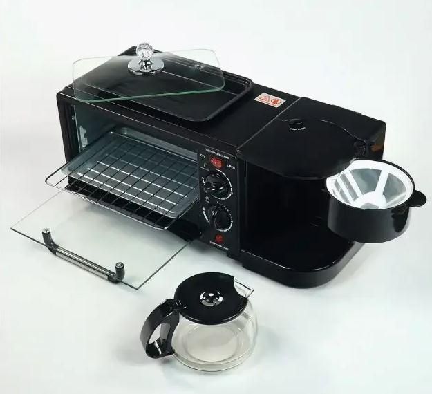 Электрическая мультиварка Hoffmans HM-509 3в1 с кофеваркой 12L 1250W Black 3_07388 фото