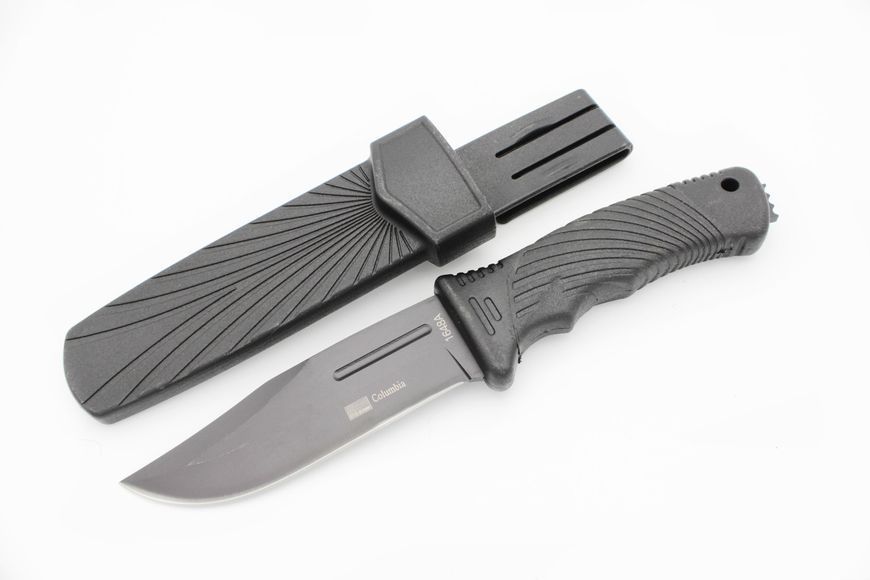 Охотничий нож Colunbia 1648A с чехлом 23 см для тактики Black 7_01865 фото