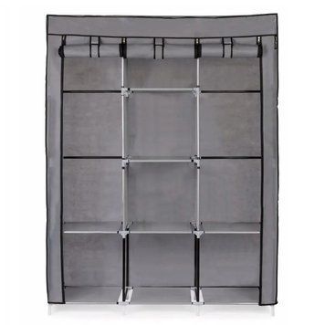 Складна тканинна шафа CL-128 130х45х170 см Grey 3_04269 фото