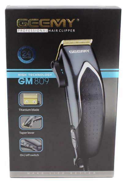 Электрическая машинка для стрижки волос Geemy GM-809 4 насадки 10W 220В Черная 7_02354 фото