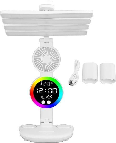 Аккумуляторная LED лампа-органайзер R-512 с вентилятором и RGB White 3_08101 фото