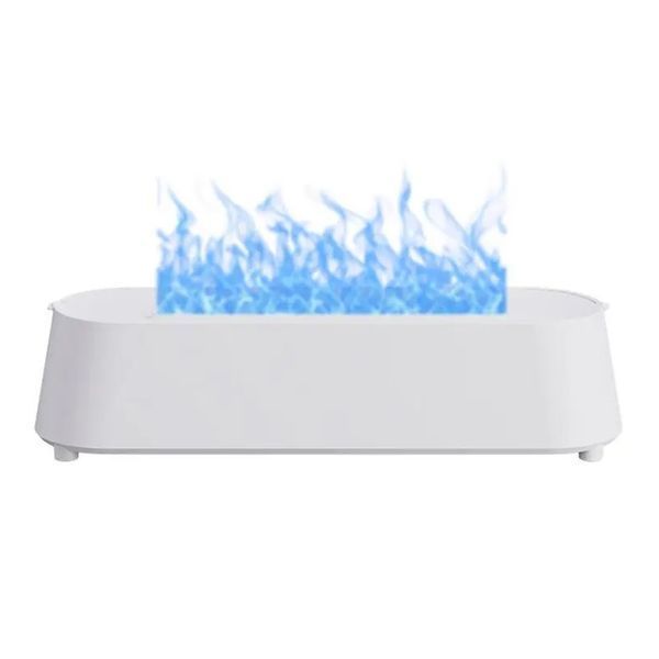 Арома-зволожувач повітря Flame Diffuser Humidifier з RGB та ефектом полум'я 200ml White 3_05208 фото