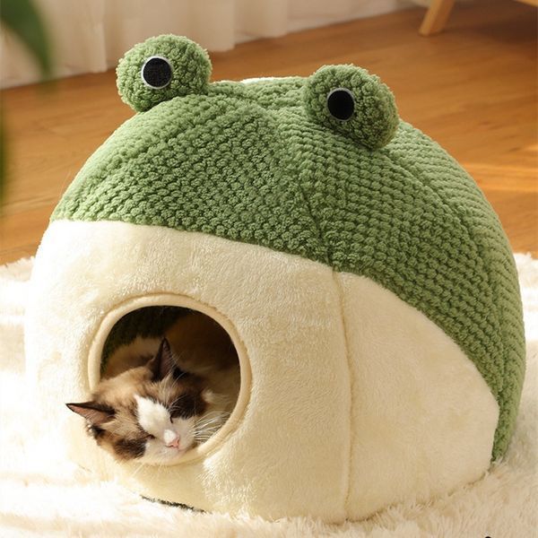 Домик для домашних животных Kimpets&Moeho Лягушка 50x50x46 см Зеленый-Бежевый 3_06994 фото