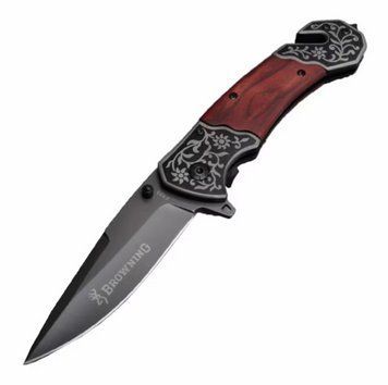 Ніж складаний Browning 4829 з кліпсою та склобоєм 22 см Коричневий 7_01870 фото