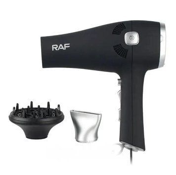 Фен для волос RAF R.402B мощностью 2200W с ионизацией Цвет Black 3_06731 фото