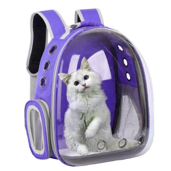 Рюкзак для домашних животных Pet Cat Удобный и стильный для поездок Фиолетовый 3_02645 фото