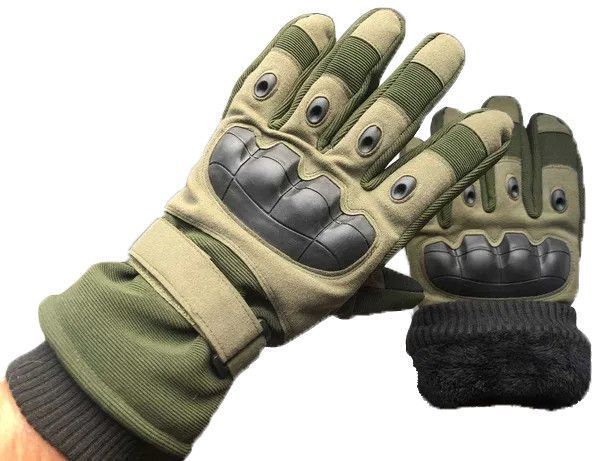 Тактичні рукавички Eagle Tactical ET-03 з флісом Olive Green L 3_04174 фото