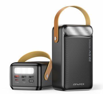Внешний аккумулятор Awei P101K 60000 mAh 22.5W с 3xUSB и Type-C Black 7_02295 фото