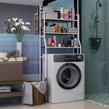 Стеллаж Laundry Rack TW-106 над стиральной машиной 68x26x168 см White 3_01646 фото