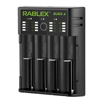 Зарядний пристрій Rablex RB404 для 4 акумуляторів Li-Ion та Ni-MH USB Black 7_01677 фото