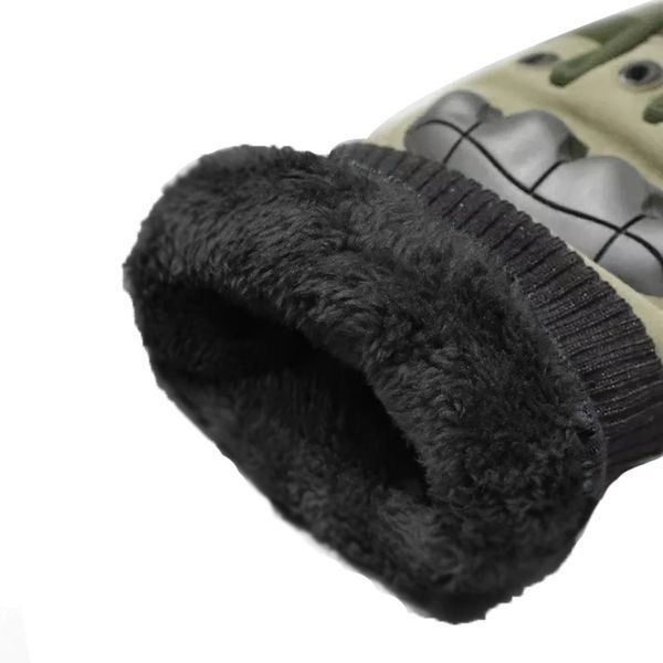 Теплі тактичні рукавиці Eagle Tactical ET-03 з флісом XXL Olive 3_07914 фото