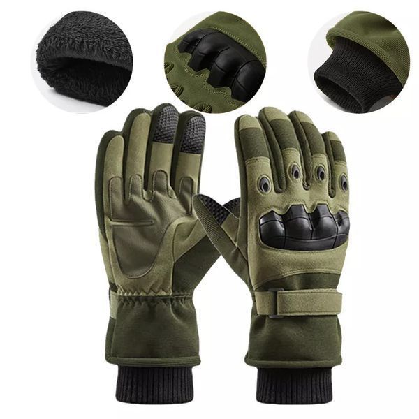 Теплі тактичні рукавиці Eagle Tactical ET-03 з флісом XXL Olive 3_07914 фото