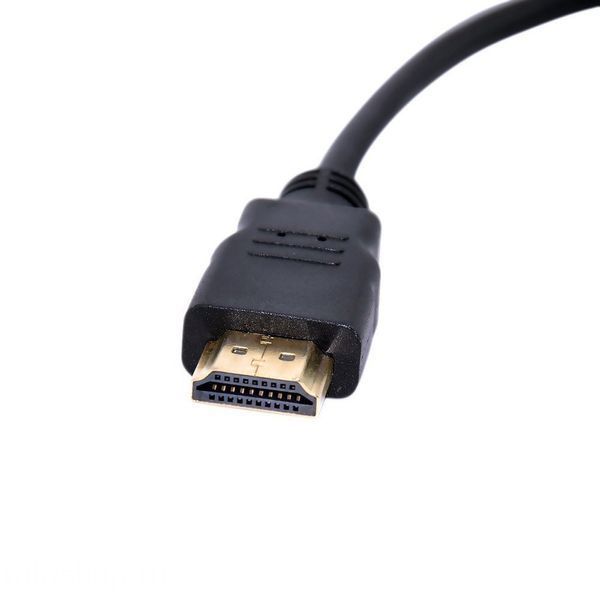 Відеоадаптер HDMI на VGA 1080P Чорний із підтримкою Full HD 3_6469 фото