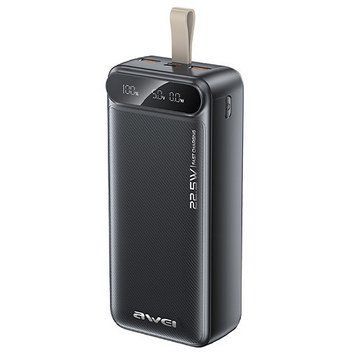 Внешний аккумулятор Awei PA-12 30000mAh с LED-дисплеем Black 3_08263 фото