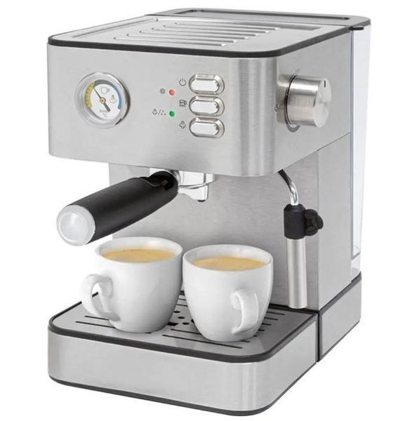 Кофемашина Hoffmans HM-686 с капучинатором мощностью 1500W Цвет Silver 3_07237 фото