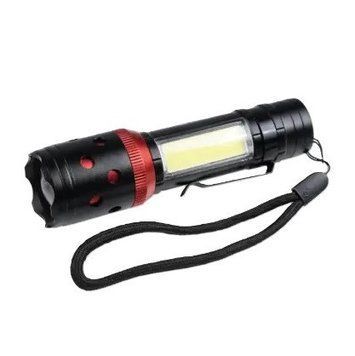 Аккумуляторный фонарь Police F716 с зумом и зарядкой microUSB Black 7_03036 фото