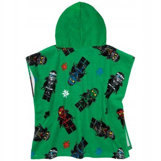 Дитяче пончо LEGO Ninjago з капюшоном 60х120 см для юних ніндзя Green 3_07504 фото