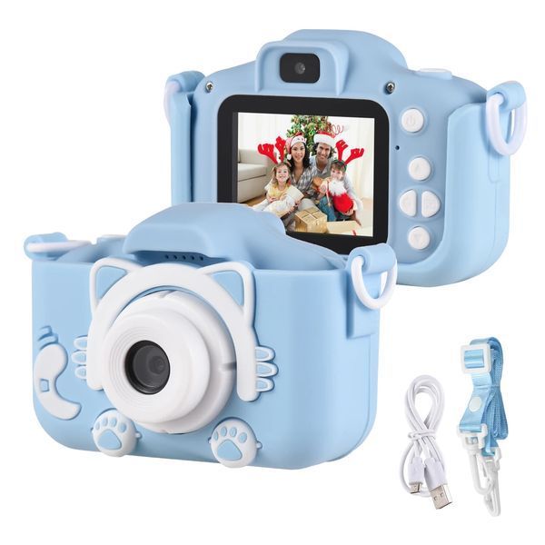 Детский фотоаппарат цифровой Котик Baby Photo Camera Blue 3_03445 фото