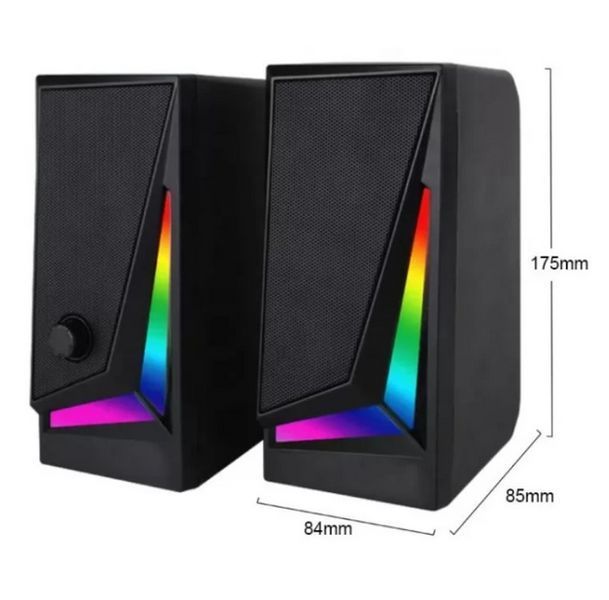 Колонки Music Dj MJ-100A с RGB USB 2.0 Black 7_02655 фото