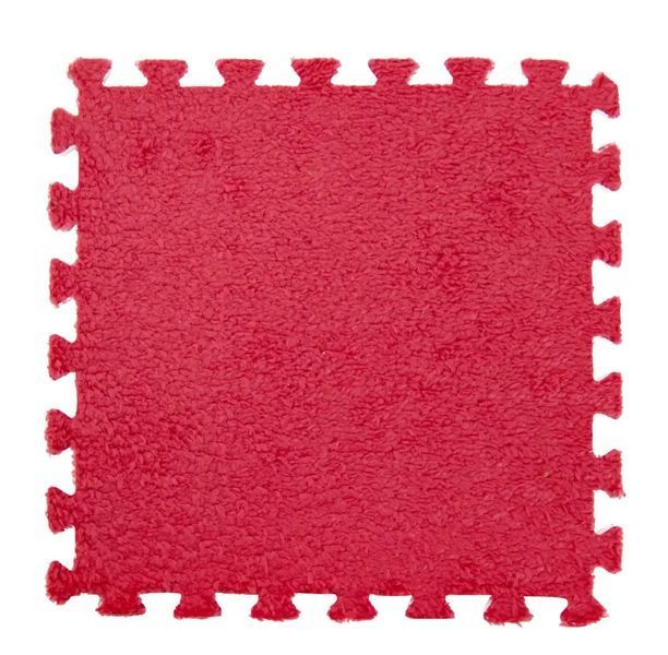 Коврик-пазл игровой PZ-101 20 элементов 30x30 см с ворсом Красный 3_07129 фото