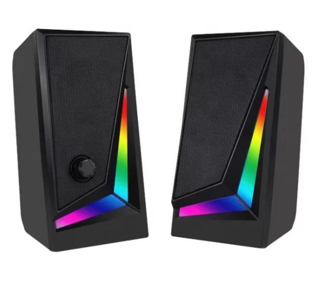 Колонки Music Dj MJ-100A с RGB USB 2.0 Black 7_02655 фото