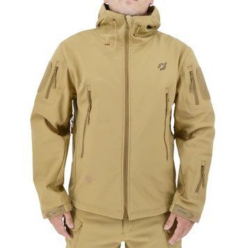 Тактична куртка чоловіча Eagle JA-01 Soft Shell з флісом Койот 3XL 3_03531 фото