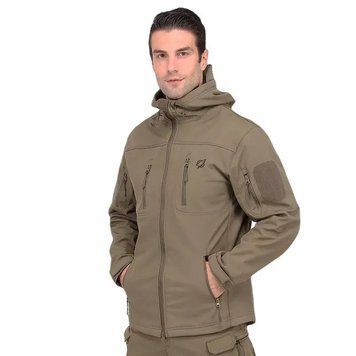Чоловіча тактична куртка Eagle JA-01-0 Soft Shell з флісом Олива 5XL 3_03324 фото