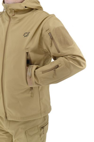 Тактична куртка чоловіча Eagle JA-01 Soft Shell з флісом Койот 3XL 3_03531 фото