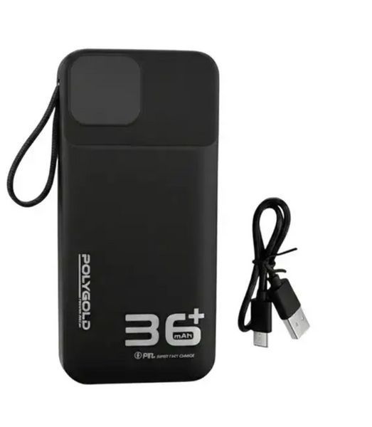 Повербанк Polygold PG-PW328 LED дисплей 36000 mAh 22.5W Black 7_03188 фото