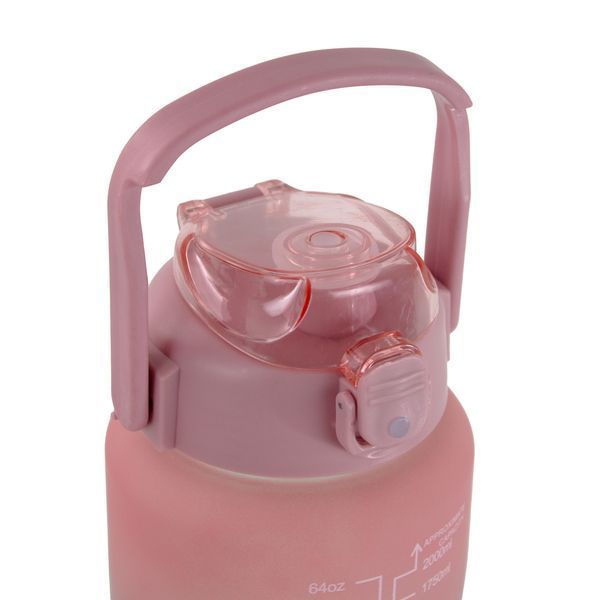 Набор спортивных бутылок 3 в 1 с разметкой 300ml/900ml/2000ml розовый 3_05423 фото