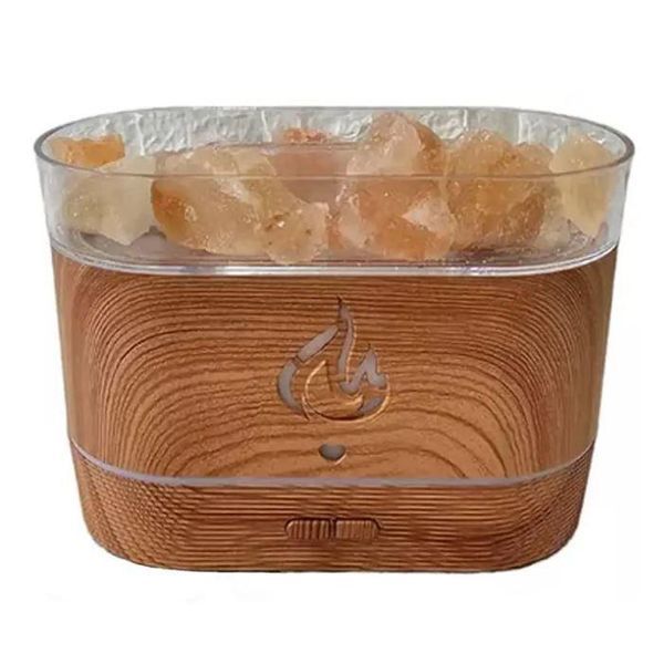 Увлажнитель воздуха Aroma Diffuser FT-1928 с RGB-подсветкой и солью 250 мл Brown 3_04601 фото