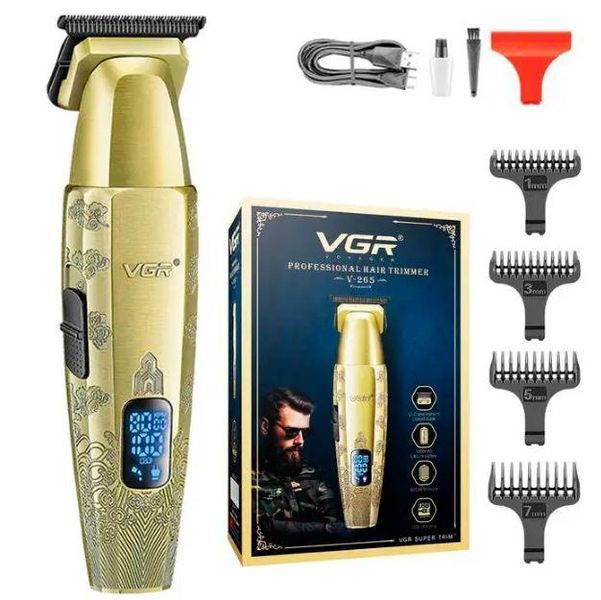 Электрическая машинка для стрижки VGR V-265 4 насадки 10W аккумуляторная Gold 3_06916 фото